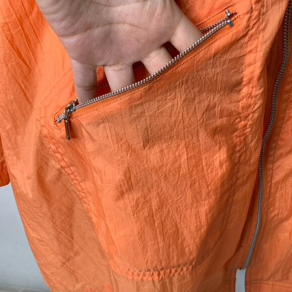 Diane von Furstenberg The Color Authority Orange 100% Nylon Lightweight Jacket M - Picture 5 of 16